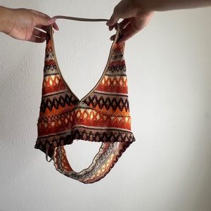 TRIBAL PRINT SUMMER CROP TOP